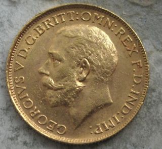 1917 - P Australia Gold Sovereign.  Ch/gem Bu photo