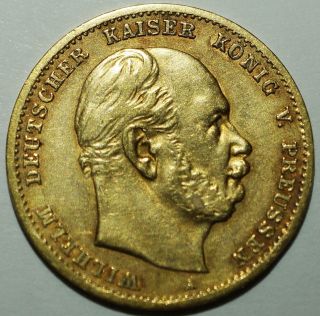 1873 German States - Prussia 10 Marks Gold photo