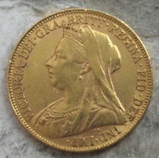 1899 Great Britain Gold Victoria Sovereign photo