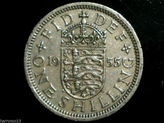1955 Great Britain Shilling English Crest A photo