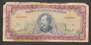 Chile - 10 Escudos 1962 - 75 Banknote Circulated photo