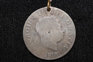 1818 Great Britain.  1/2 Crown.  Date Filler. photo