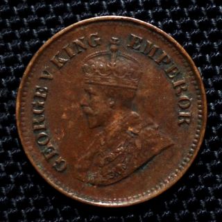 India 1924 King George V 1/2 Pice Coin.  Calcutta Rare photo