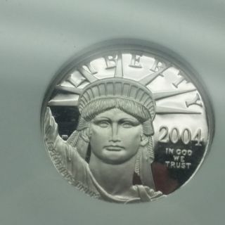 2004 - W $10 Platinum Eagle 1/10 Oz Ngc Pr70 Ultra Cameo Pop Of 470 photo