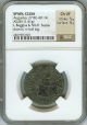 Augustus 27 B.  C.  - 14 A.  D.  Ae28 (cesla,  Spain) - Rev.  Standing Bull - Ngc Ch Vf Coins: Ancient photo 1