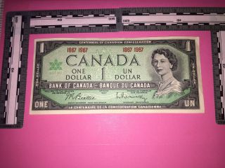 canada 1967 banknote 1867 circulated serial xf ottawa dollar number