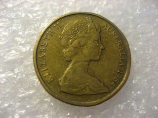 Coin Australia 1984 1 Dollar Vf photo