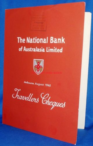 Travelers Checks/travellers Cheques 1962 Specimens Booklet Australasia Limited photo