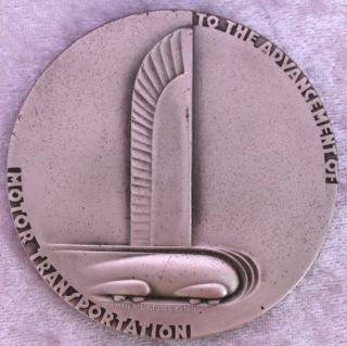 1933 General Motors 25th Anniversary Medallion By Norman Bel Geddes Art Deco photo