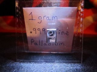 Pure Palladium Bar -.  9995 Fine Palladium.  An Easy And Smart Way To Invest photo
