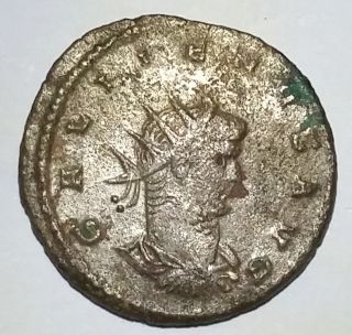 Ancient Roman Empire Coin Silvered Gallienus 253 - 268 Ad Aeternitati photo