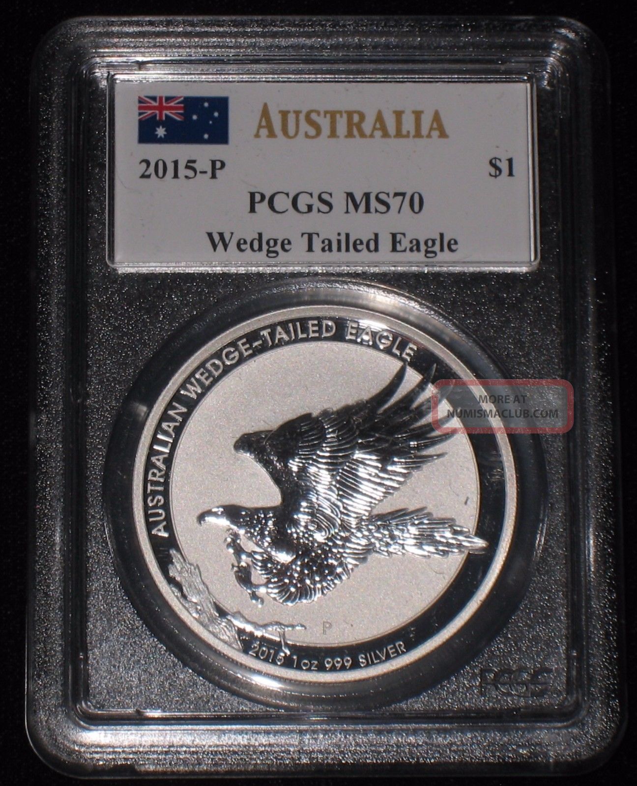 2015 Australia Silver - Wedge Tailed Eagle - Ms70 - Mercanti Signed - Pcgs Coin Australia photo