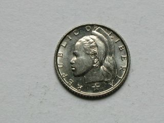 Liberia 1977 10 Cents Coin Unc photo