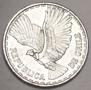 1961 Chile Chilean 1 Centesimo Condor Bird Coin Xf photo
