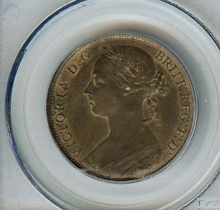 Great Britain 1887 Penny Pcgs Ms63 Brown photo