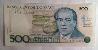 500 Cruzados Brazil Unc Banknote - We Combine Shipment photo