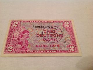 1948 Germany,  2 Deutsche Mark Berlin Stamped photo