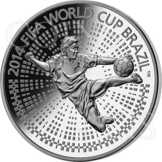 Belarus 2013 100 Rubles The 2014 Fifa World Cup Brazil 5oz Proof Silver Coin photo