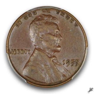 1955 1c Doubled Die Obverse Lincoln Cent - Type 1 Wheat Reverse Pcgs Au50bn photo