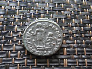 Roman Empire - Constans 337 - 350 Ad Follis Emperor With Military Dress On A Boat photo