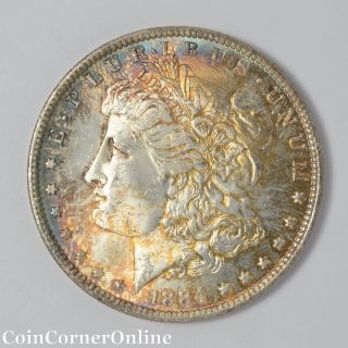 1884 - O U.  S.  Morgan Silver Dollar Ch Bu Color (3254) photo