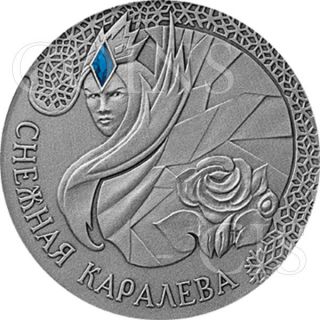 Belarus 2005 20 Rubles The Snow Queen Tales Of Worlds Nations Unc Silver Coin photo