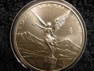 2014 Mexico 1 Oz Bu Libertad Coin.  999 Silver In Airtite photo