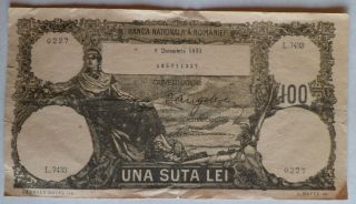 Romania 100 Lei Decembrie 1931 Vintage Fake Banknote photo