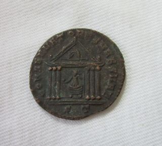 Maxentius.  Ae Follis,  308 - 310 Ad.  Temple Reverse. photo