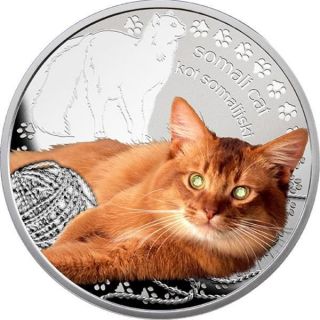 Niue 2015 $1 Man ' S Best Friends Cats - Somali Cat 17.  5g Silver Proof Coin photo
