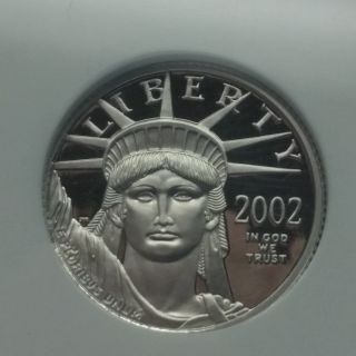 2002 - W $10 Platinum Eagle 1/10 Oz Ngc Pr70 Ultra Cameo Pop Of 609 photo
