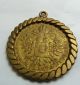 1780 Austria 1/2 Thaler Silver Gold Plated In Antique Gp Bezel Coin Jewelry Europe photo 2