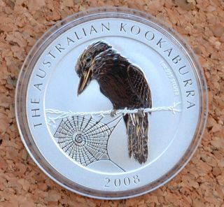 Kookaburra - 1 Dollar 2008,  1 Oz Fine 0.  9999 Silver Australia photo