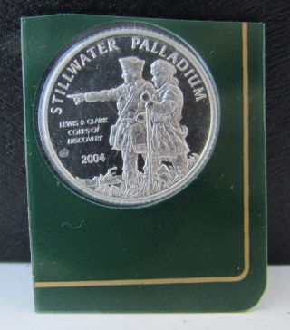 2004 Stillwater Lewis & Clark Buffalo 1/10 Oz.  999 Palladium Proof Bullion Coin photo