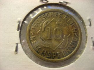 Coin Germany 1935 J 10 Pfennig photo