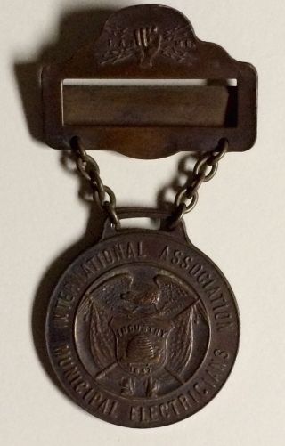 1927 Salt Lake City,  Utah Convention Badge International Municipal Electricians photo