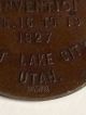 1927 Salt Lake City,  Utah Convention Badge International Municipal Electricians Exonumia photo 3