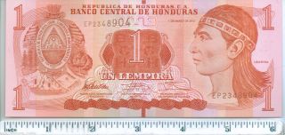 Honduras 1 Lempiras Uncirculated 2012 Honduran Heritage Banknote photo