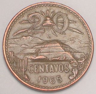 1965 mexican 20 centavos coin value