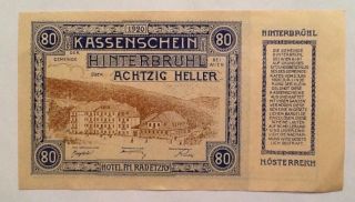 1920 80 Achtzig Heller Austria High Value Vintage Banknote - We Combine Shipment - photo