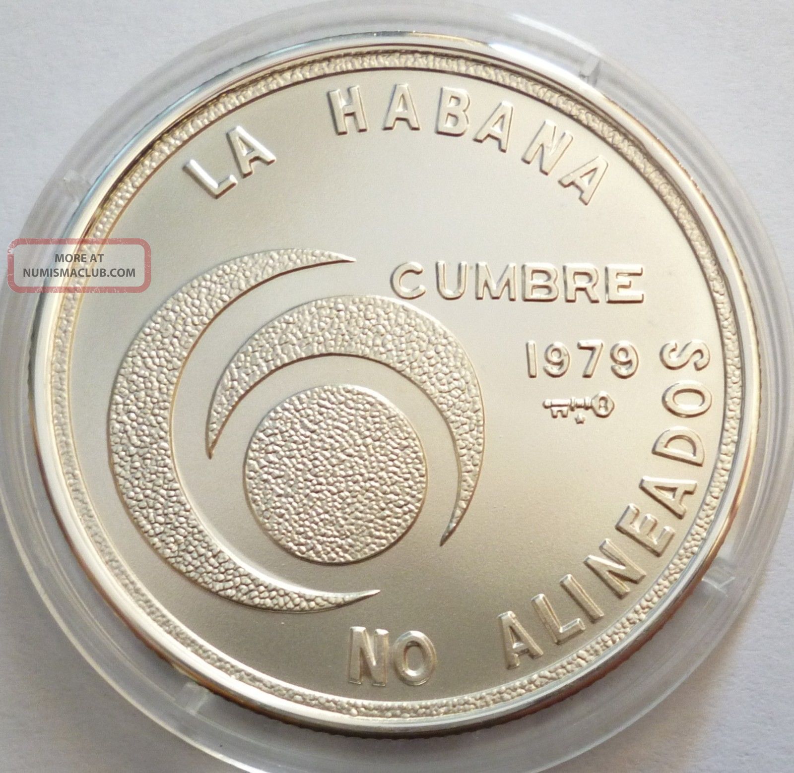 Havana 20 Pesos 1979 Nations Conference Silver Coin Unc Coins: World photo