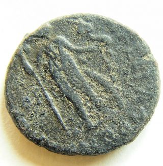 68 Small Roman Coin Serpent Entwinded Staff photo