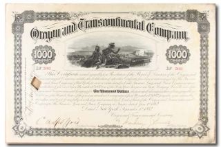S279 Oregon & Transcontinental Company 1882 Bond Black photo