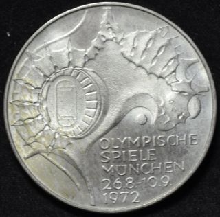 3465 - 1972 Olympische Spiele Munchen - 10 Deutsche Mark Coin - Unc - photo