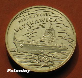 Coin Of Poland - Polish Navy World War Ii Destroyer Orp Blyskawica photo