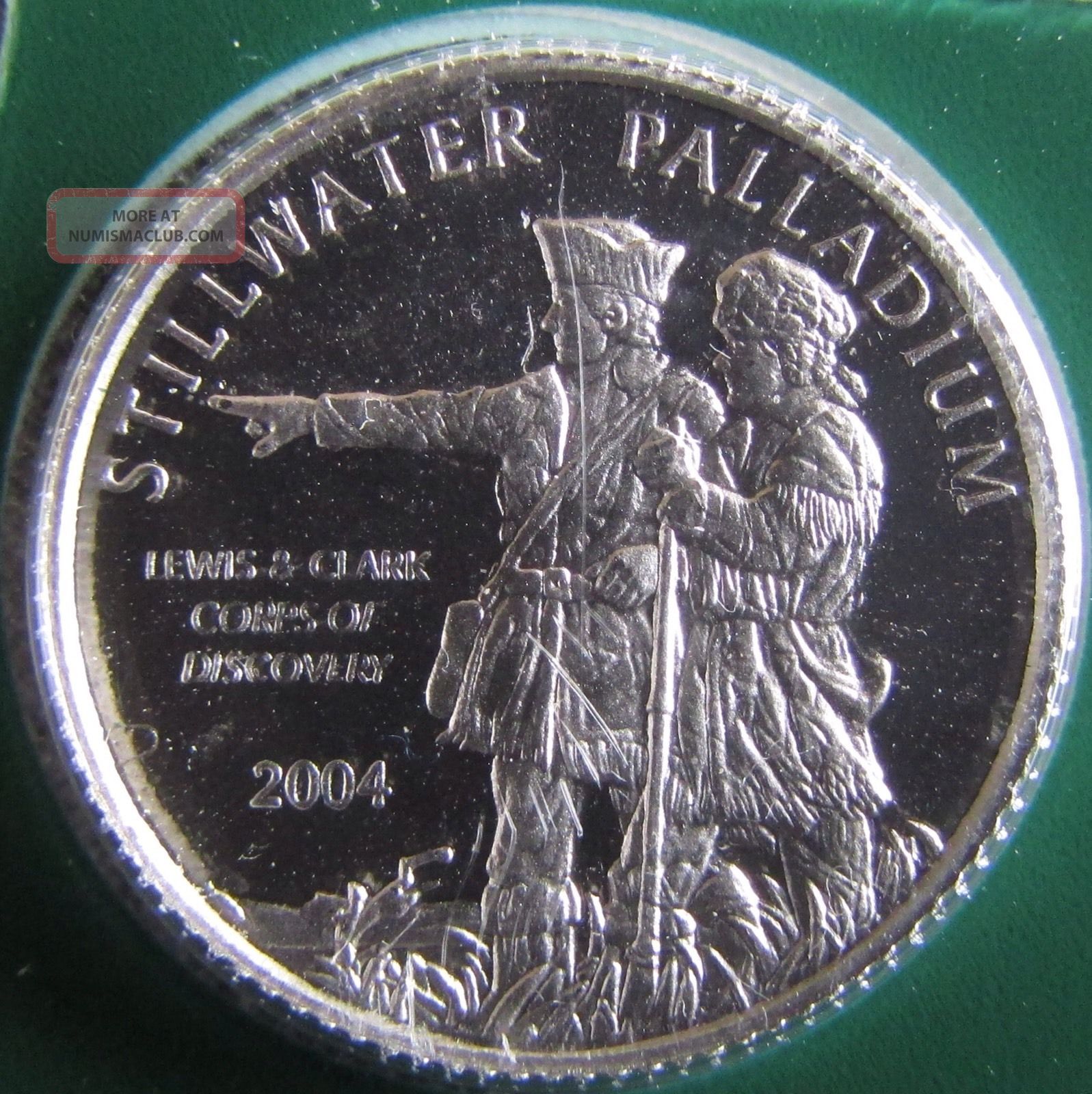 2004 Stillwater Lewis & Clark Buffalo 1/10 Oz.  999 Palladium Proof Bullion Coin Bullion photo