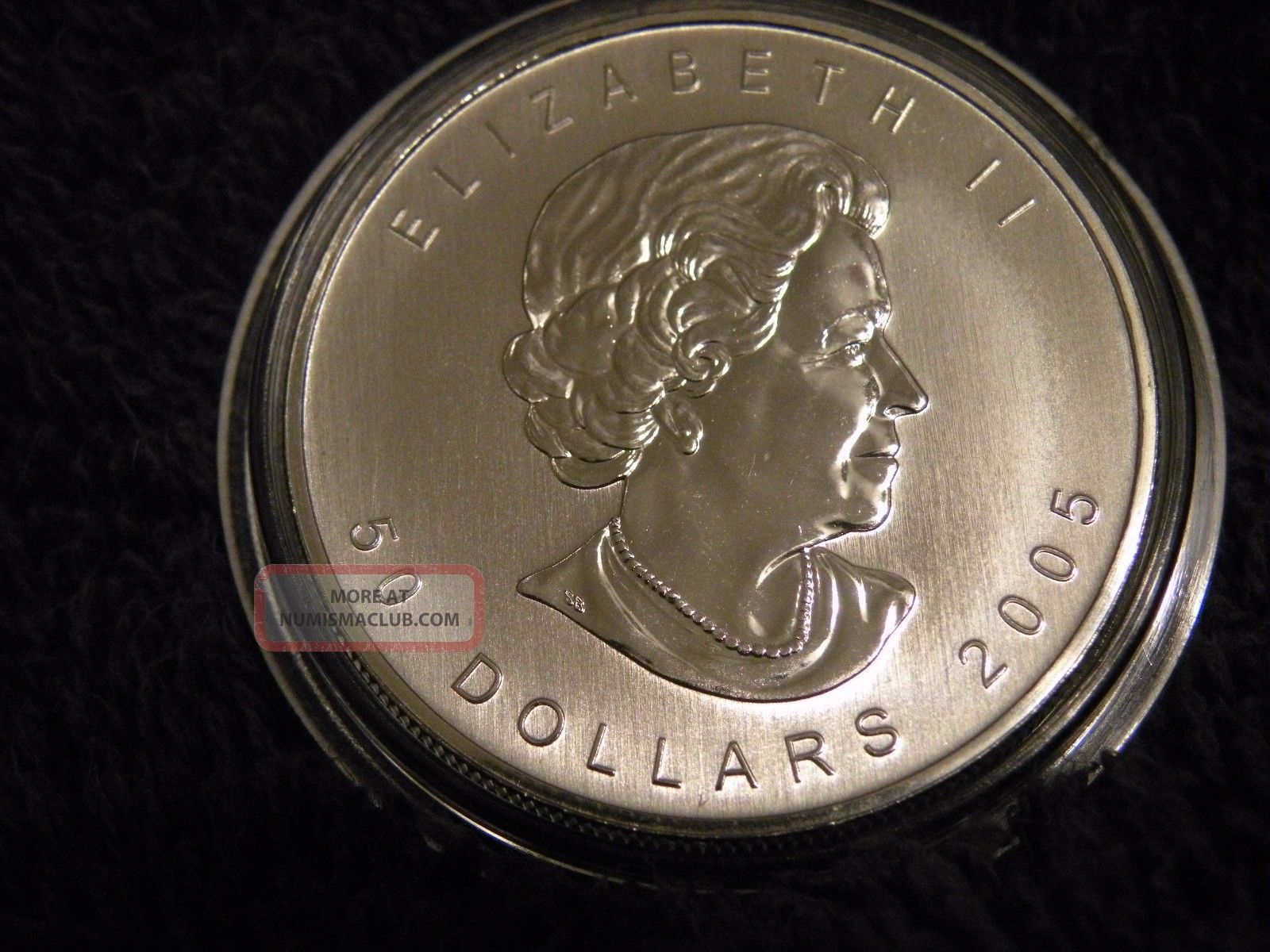 2005 Canada $50 1 Oz Palladium Maple Leaf Coin In Airtite,  Inaugural Year Bullion photo