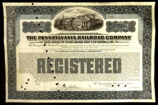 Certificate Pennsylvania Rr Co General Mortgage 5 Gold Bond Series B $10,  000 photo
