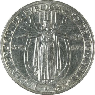 Ek // 50 Escudo Silver Coin Portugal 1972 Anniversary Of Heroic Epic Os Lusiadas photo