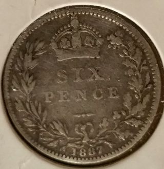 Great Britain 1887 6 Pence photo